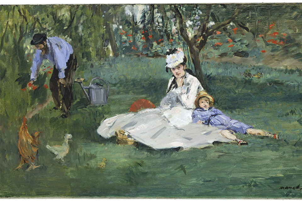 "The Monet Family in Their Garden at Argenteuil"