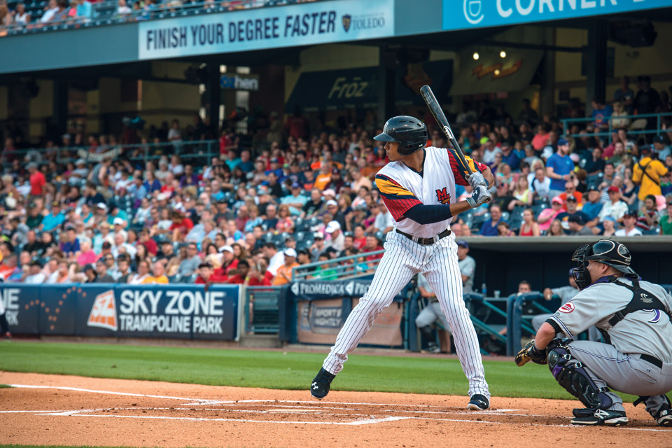 Mud Hens player at bat