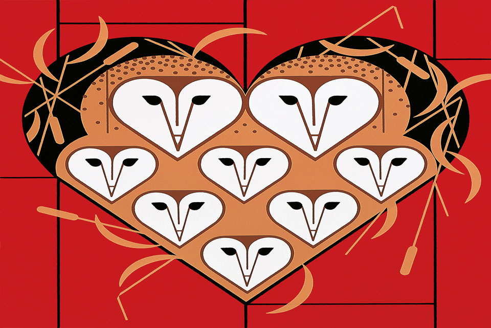 Charley Harper’s ‘Vowlentine’ (artwork courtesy of Pomegranate Communications)