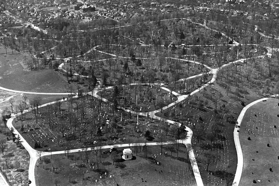 Woodland Cemetery_archive aerial