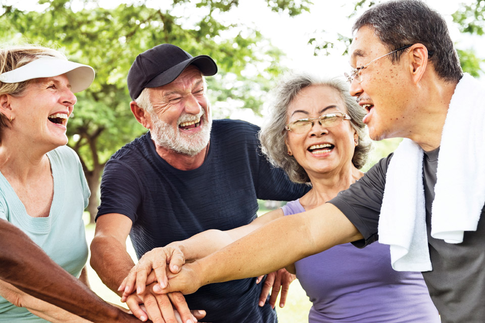 A sports team of older adults