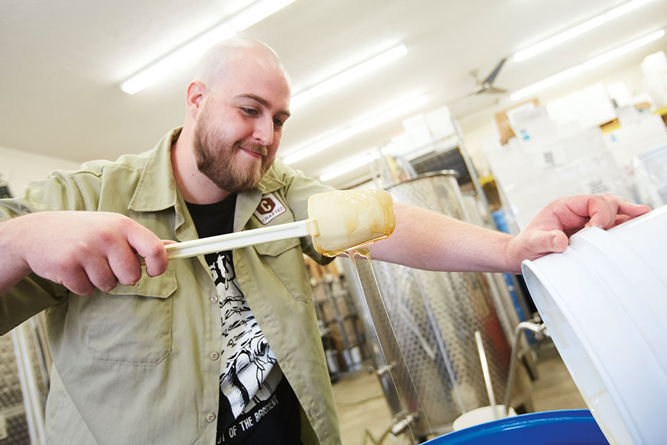 Head mead-maker Jared Jones