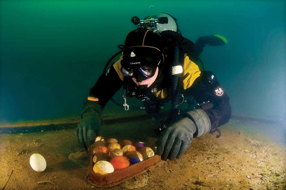 Quarry diver and pool table