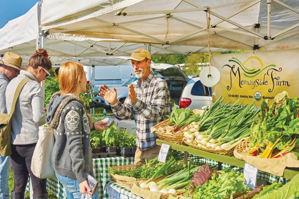 George Remington at the farmers market