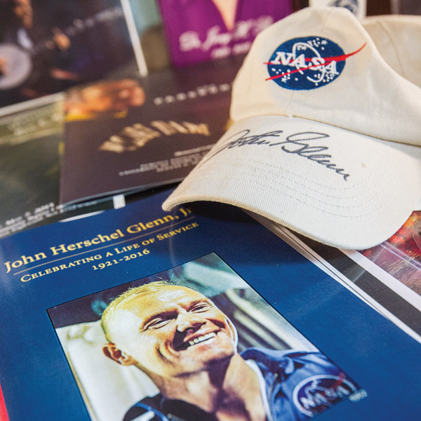 John Glenn memorabilia at Famous Endings