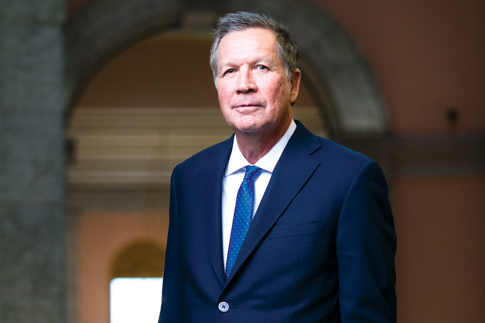 Gov. John Kasich at the Ohio Statehouse