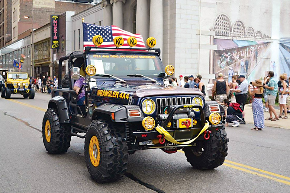 A Jeep in the parade at the 2018 Toledo Jeep Fest (photo courtesy of Toledo Jeep Fest)