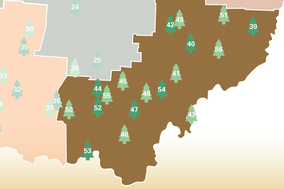 Southeast Ohio State Park Campgrounds Map