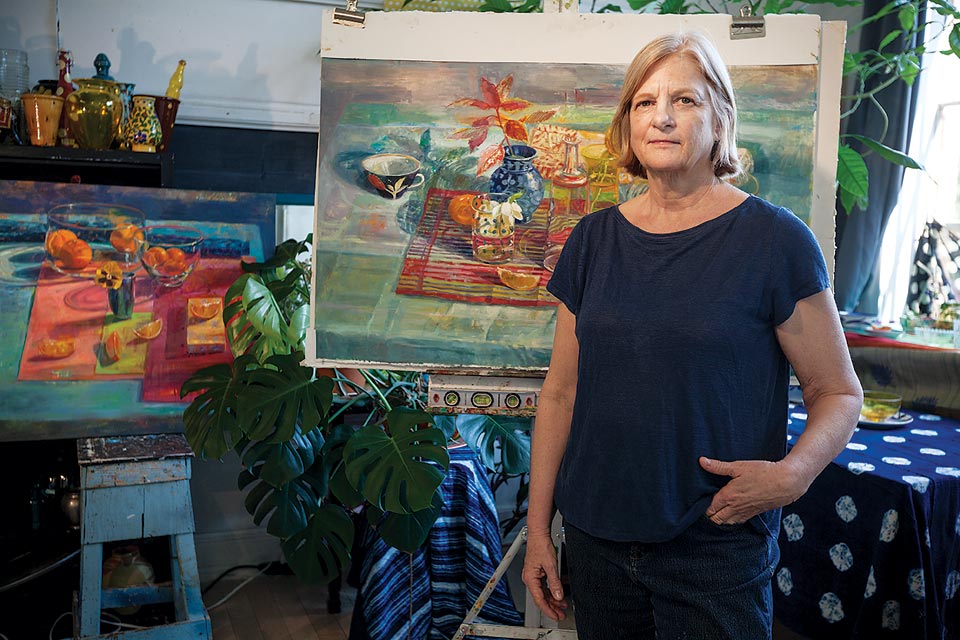 Carol Stewart in her studio