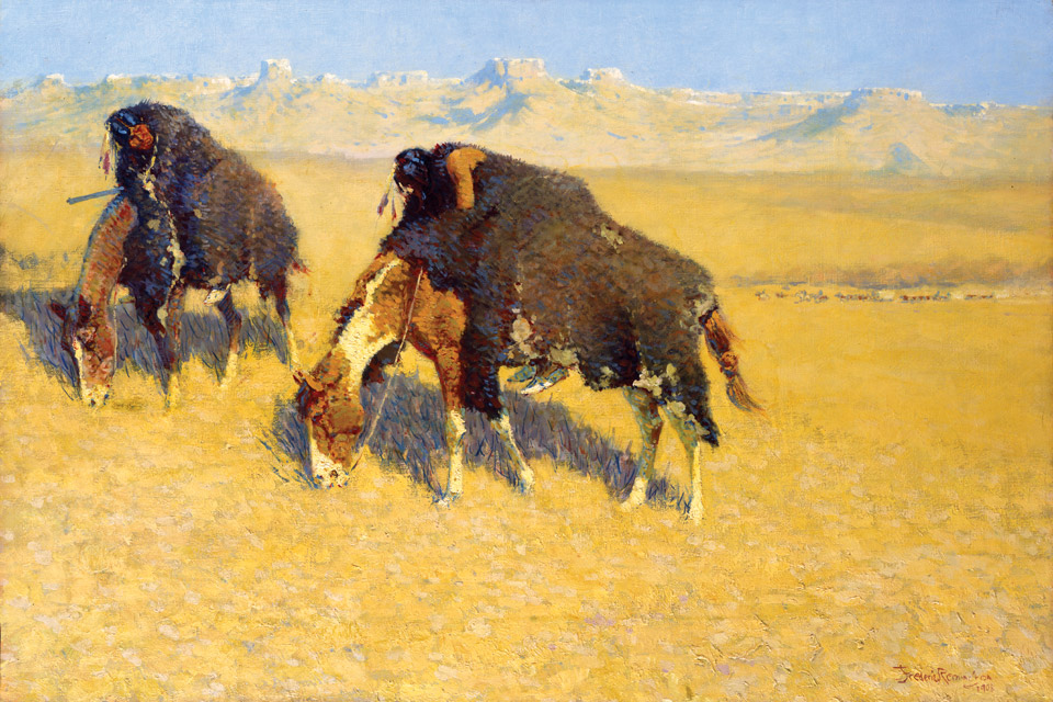 "Indians Simulating Buffalo" by Frederic Remington