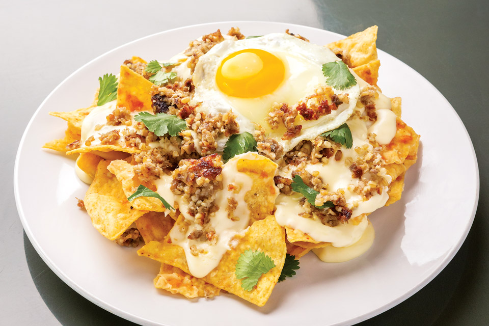 Breakfast Nachos with Goetta