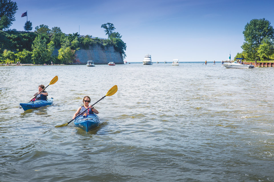 Kayaking on Lake Erie (photo by Laura Watilo Blake)