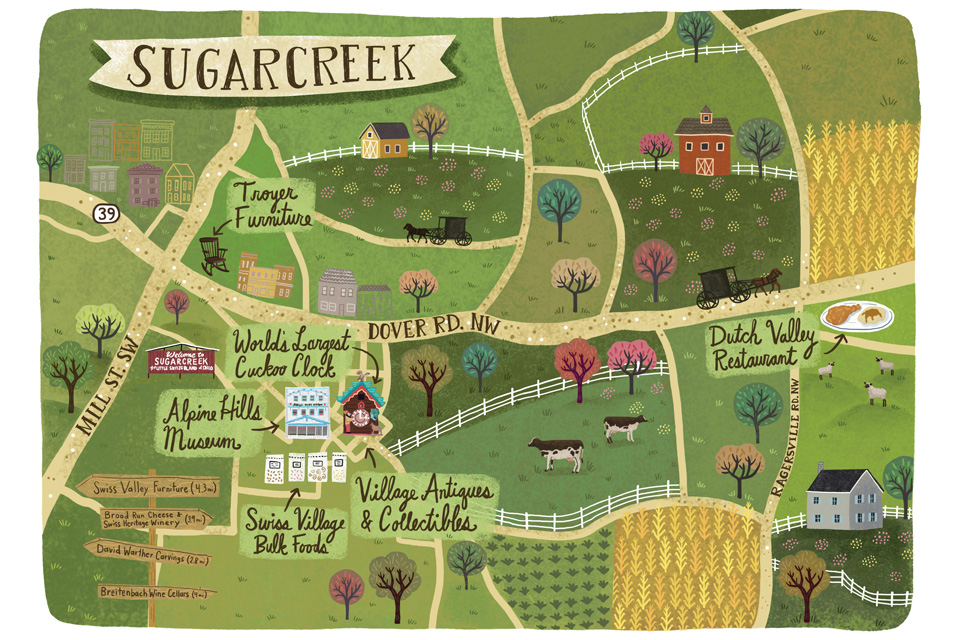 Map of Sugarcreek