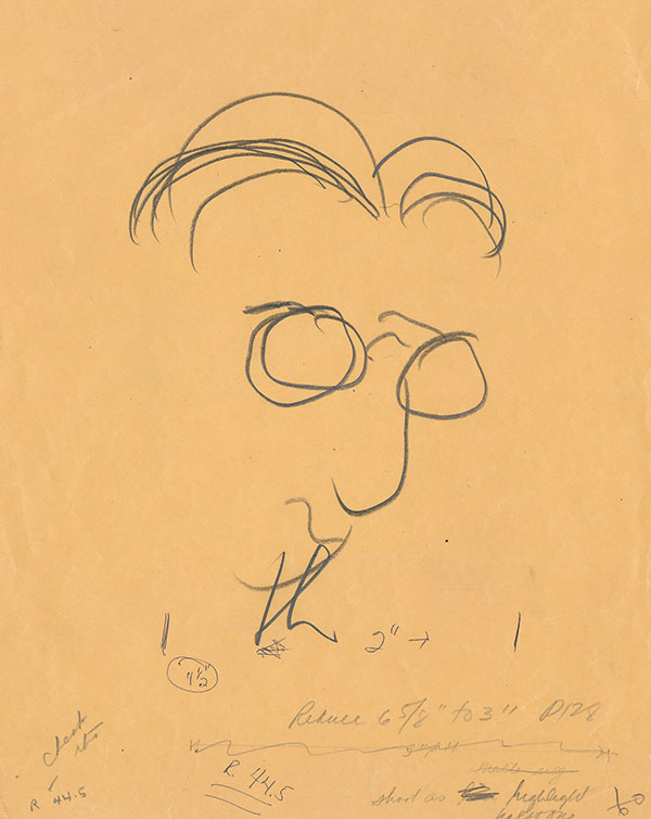 James Thurber Self Portrait (photo copyright 2019 by Rosemary A. Thurber)