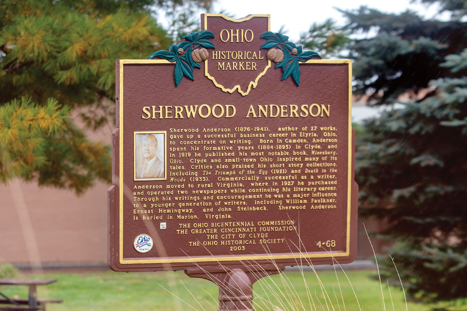 Sherwood Anderson Ohio Historical Marker