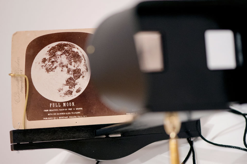 Popular stereoscope image of the moon