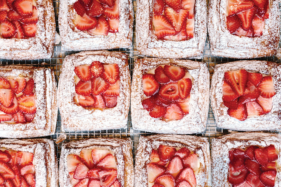 Fox in the Snow strawberry pastries