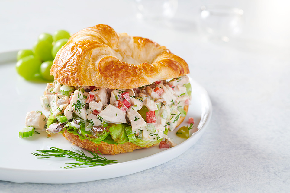 Confetti Chicken Salad Sandwich (photo by Megann Galehouse, styling by Betty Karlslake)