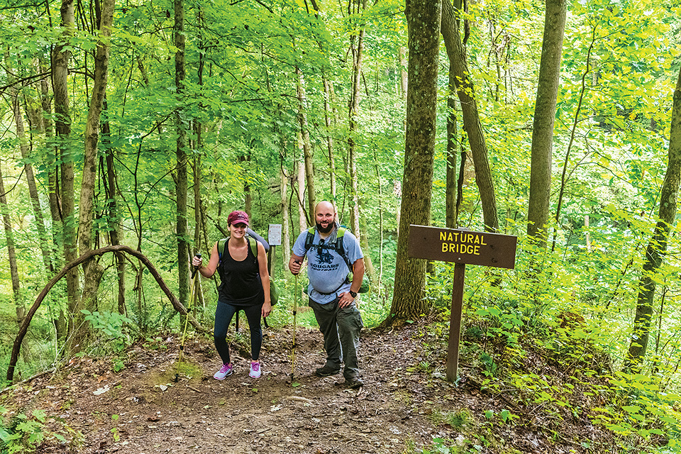 Wayne National Forest couple hiking (photo by Bruce Wunderlich)