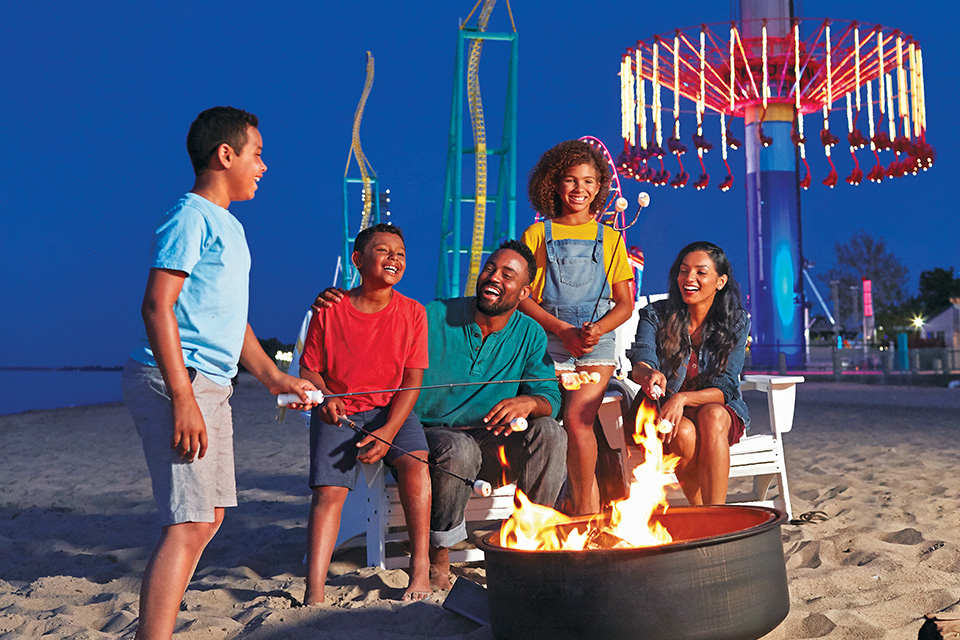 Family on Cedar Point Beach (photo by Casey Rearick)