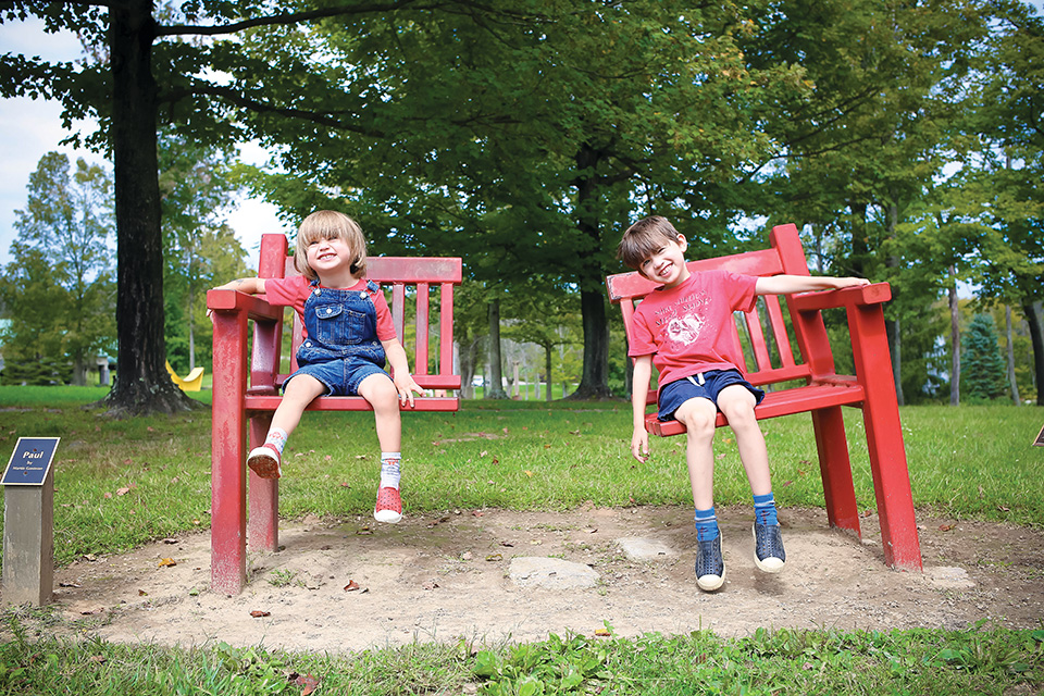 Kids at Pyramid Hill Sculpture Park (photo courtesy of Cincinnati Parent)