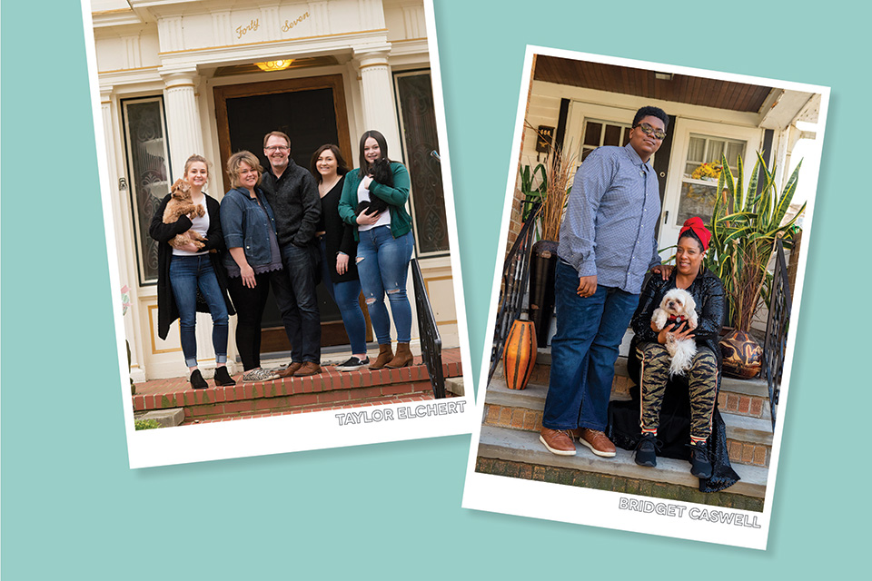 Family porch portraits (photos courtesy of Taylor Elchert and Bridget Caswell)