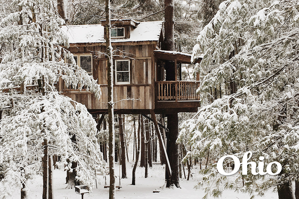 Mohican Treehouses in winter option two (photo by Rachael Jirousek)