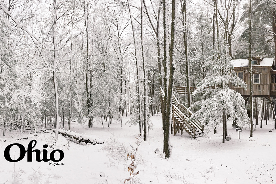 Mohican Treehouses in winter (photo by Rachael Jirousek)