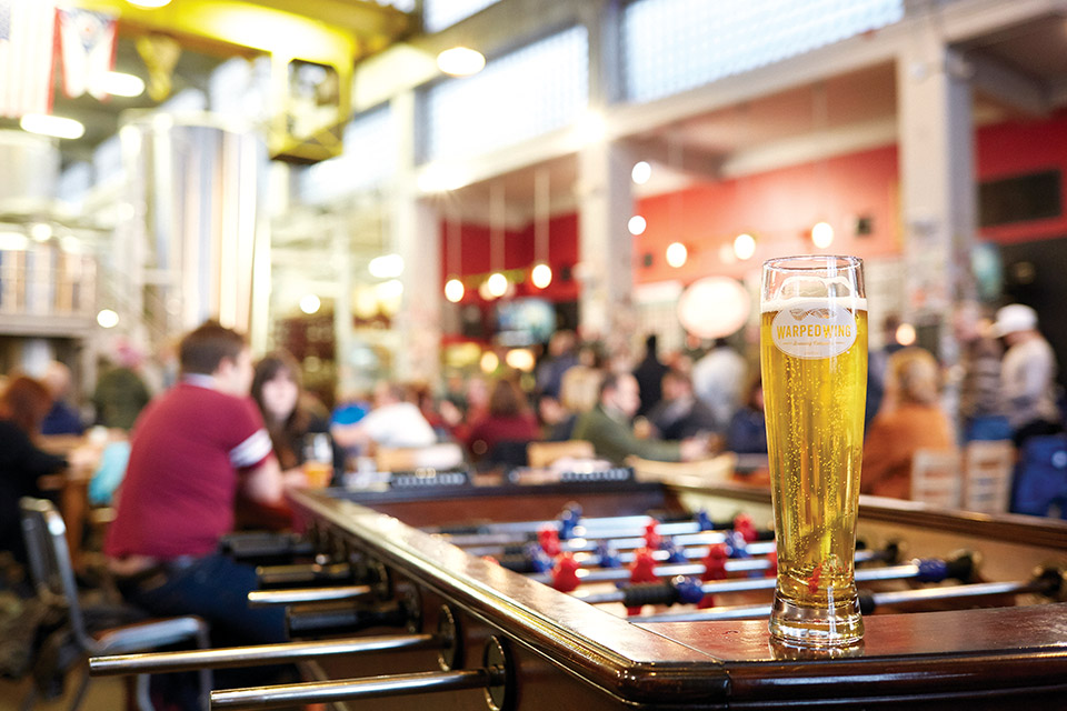 Warped Wing beer glass (photo by Kelly Wilt)