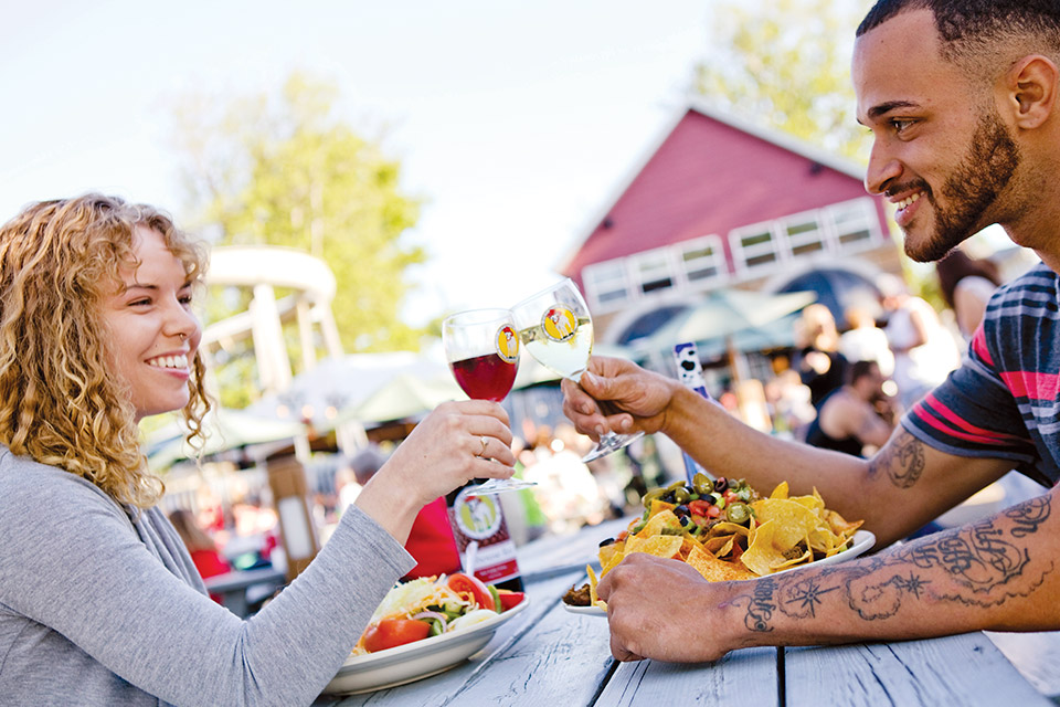 Couple at Old Firehouse Winery (photo courtesy of Ashtabula County Visitors Bureau)