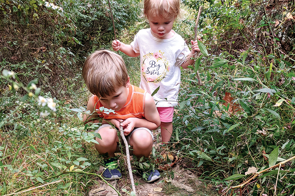 Kids walking in California Woods (photo courtesy of Cincinnati Parks)