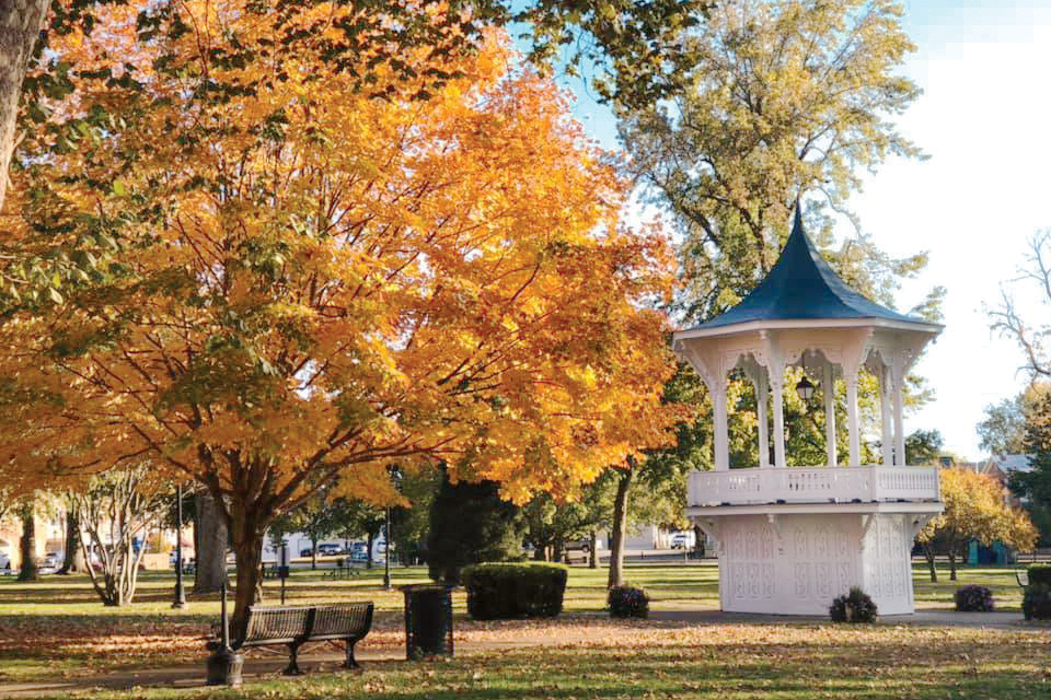 Gallipolis gazebo in fall (photo by Christina White)