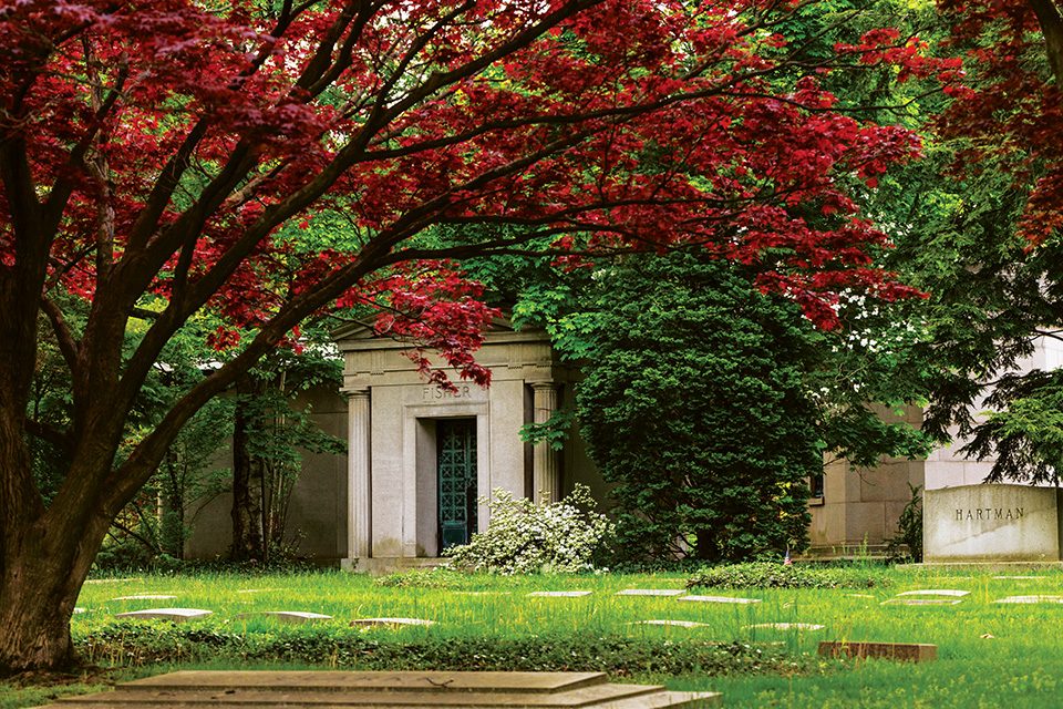 Lake View Cemetery in the fall (photo courtesy of Lake View Cemetery)