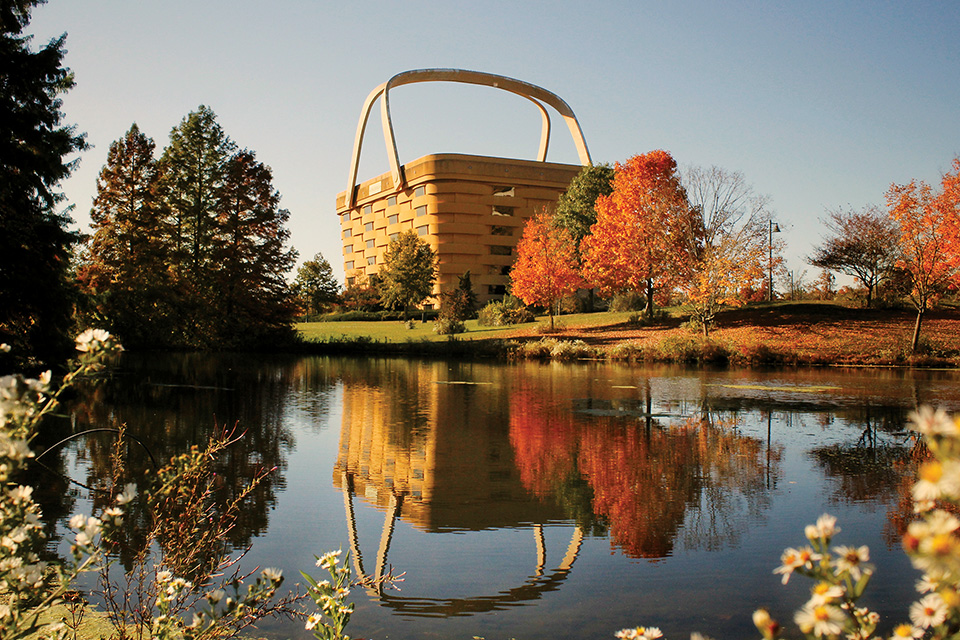 Longaberger basket in fall (photo by Patrick Harvey)