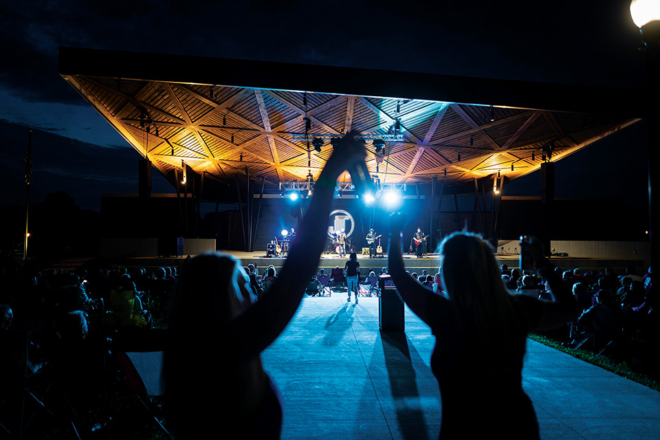 People enjoying a concert at Canton’s Jackson Amphitheater (photo courtesy of Jackson Amphitheatre)