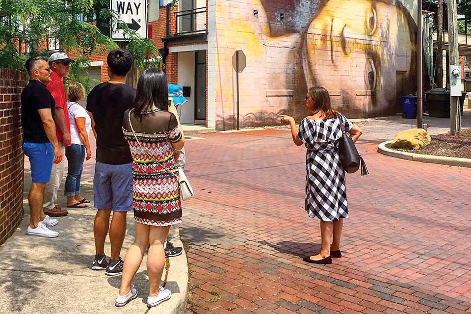 People gathering for a Columbus Food Adventures tour (photo courtesy of Columbus Food Adventures)