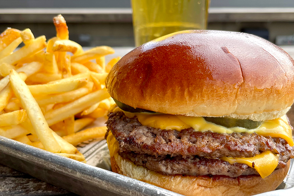 Burger and fries at Grandview Cafe (photo courtesy of Grandview Cafe)