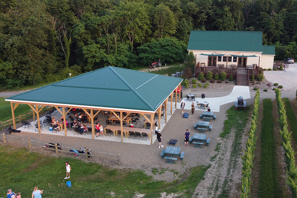 Kosicek Vineyards aerial view (photo courtesy of Kosicek Vineyards)