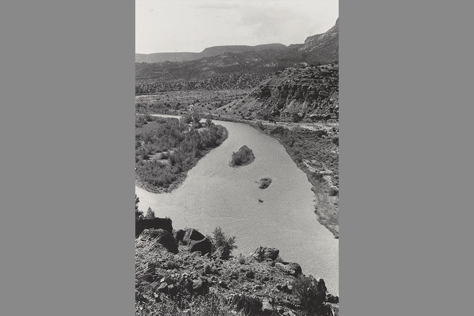 Georgia O’Keeffe’s “Chama River” at the Cincinnati Art Museum (photo courtesy of © Georgia O’Keeffe Museum)