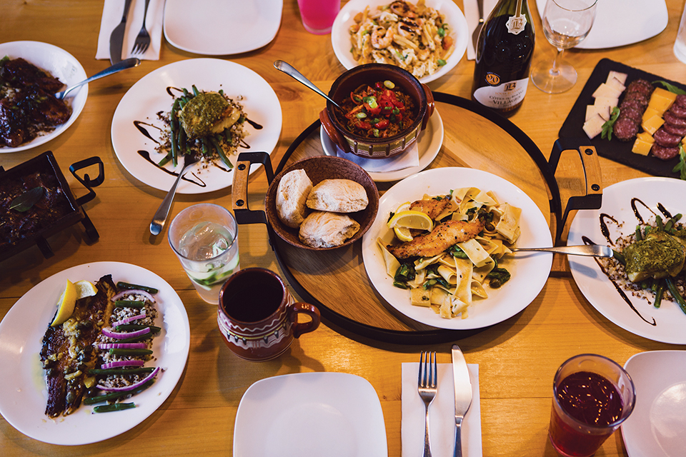 Rolls, pasta, charcuterie and more in a spread at The Clay Pot in Bowling Green (photo courtesy of The Clay Pot)