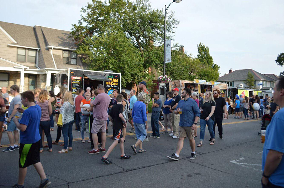 People walking around at Grandview Hop in Columbus (photo courtesy of the Grandview Hop / CYP Club)