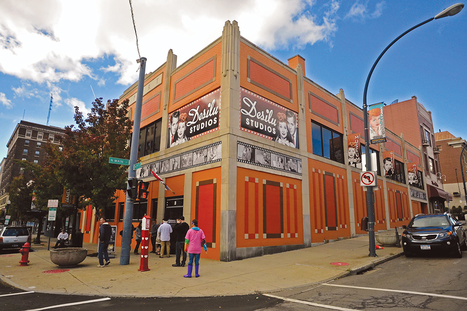 Exterior of the Lucille Ball Desi Arnaz Museum in Jamestown, New York (photo courtesy of Chautauqua County Visitors Bureau)