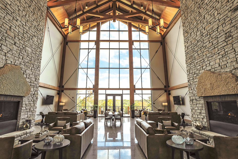 Hocking Hills Lodge & Conference Center lobby interior (photo courtesy of Ohio Department of Natural Resources)