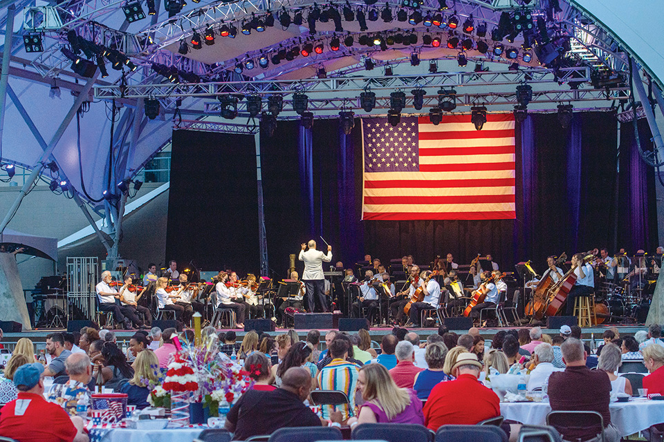 Columbus Symphony Orchestra on stage (photo by Randall L. Schieber)