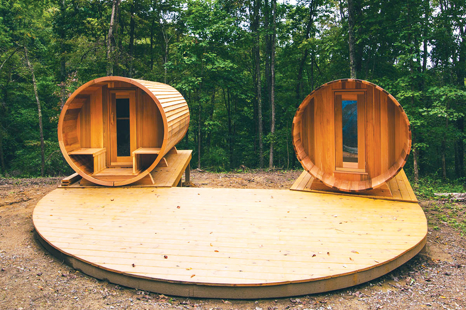 Hocking Hills Sauna Pods (photo courtesy of Chalets Hocking Hills)