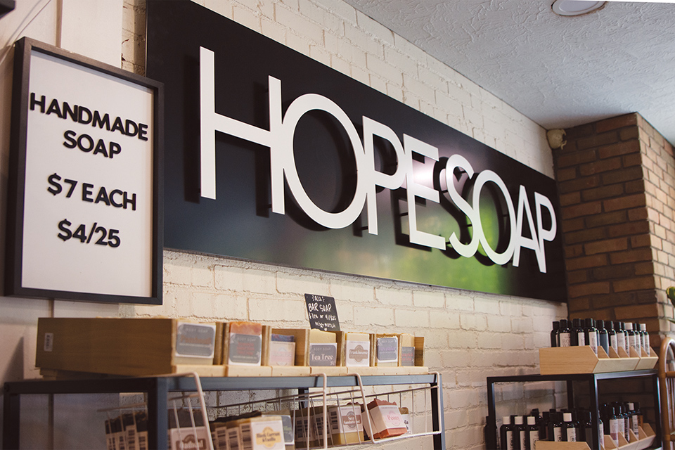 Skin and hair care boutique Hope Soap in Cuyahoga Falls (photo by Rachael Jirousek)