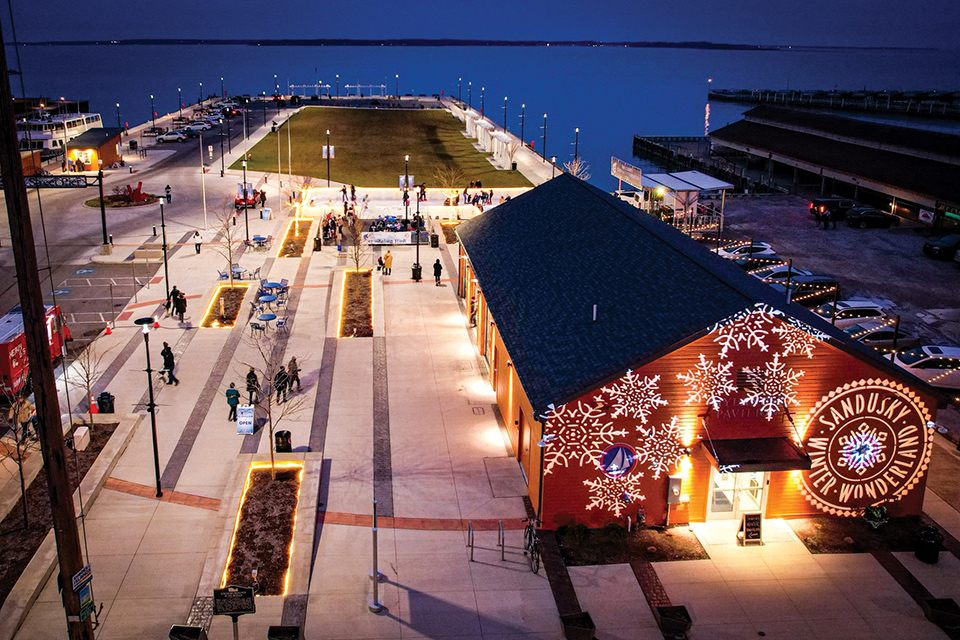 Aerial view of Sandusky Winter Wonderland (photo courtesy of Sandusky Winter Wonderland)