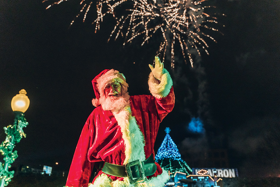 Santa Claus at Winterblast at Lock 3 in Akron (photo courtesy of Lock 3)