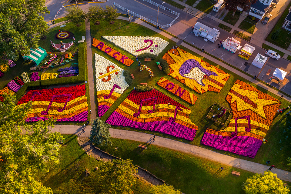 Barberton Mum Festival overview by Buckeye Drone (courtesy of the Barberton Mum Festival)