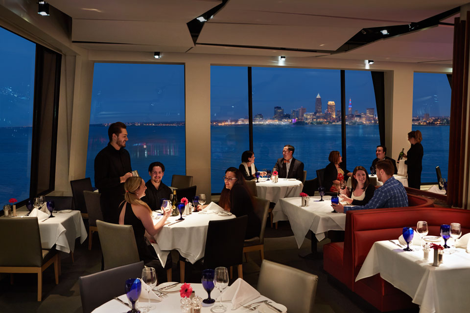 The dining room at Pier W in Lakewood (photo by Todd Sheppard)